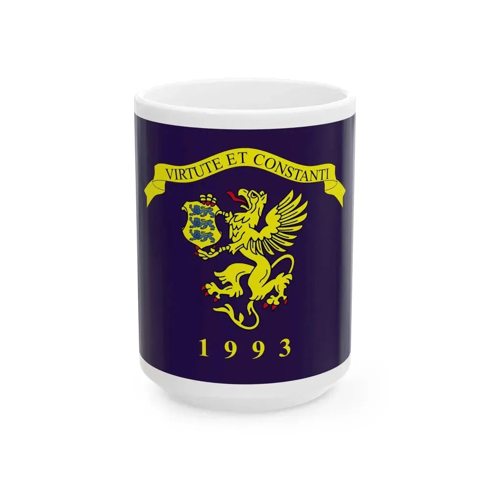 Estonian Security Police flag (Estonia) White Coffee Mug 15oz - Go Mug Yourself