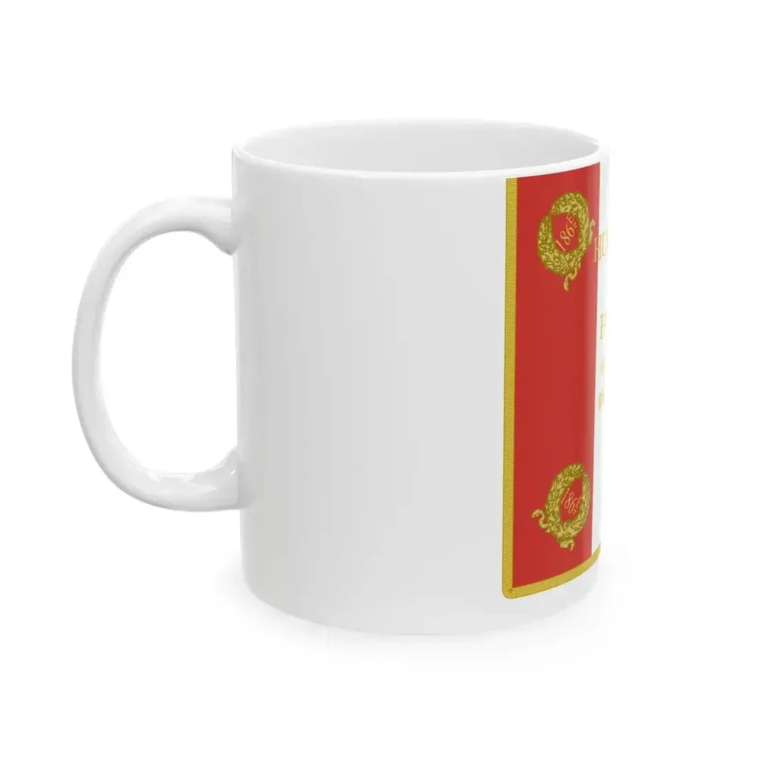 Etendard 186e regiment dartillerie (France) White Coffee Mug - Go Mug Yourself