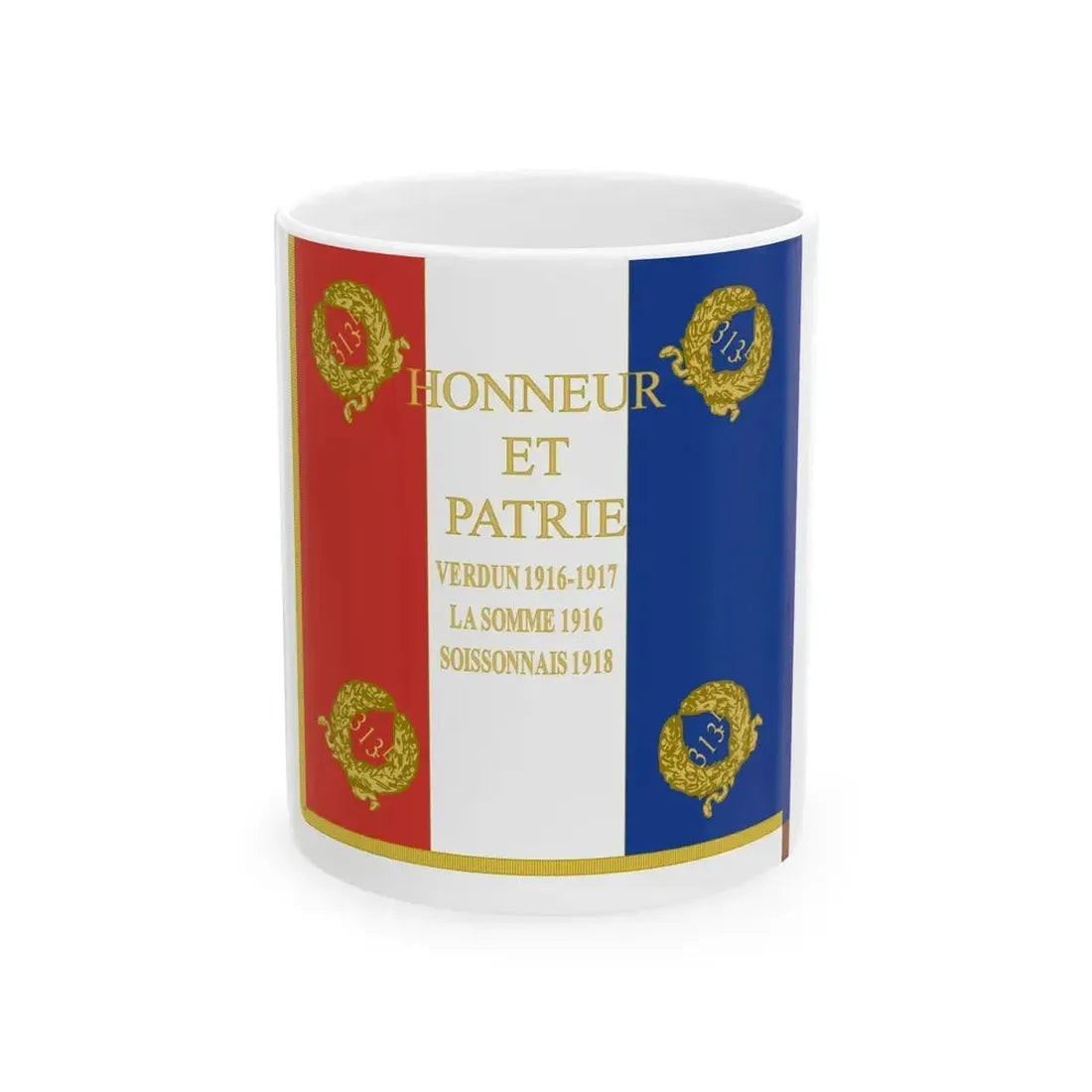 Etendard 313e regiment dartillerie (France) White Coffee Mug 11oz - Go Mug Yourself