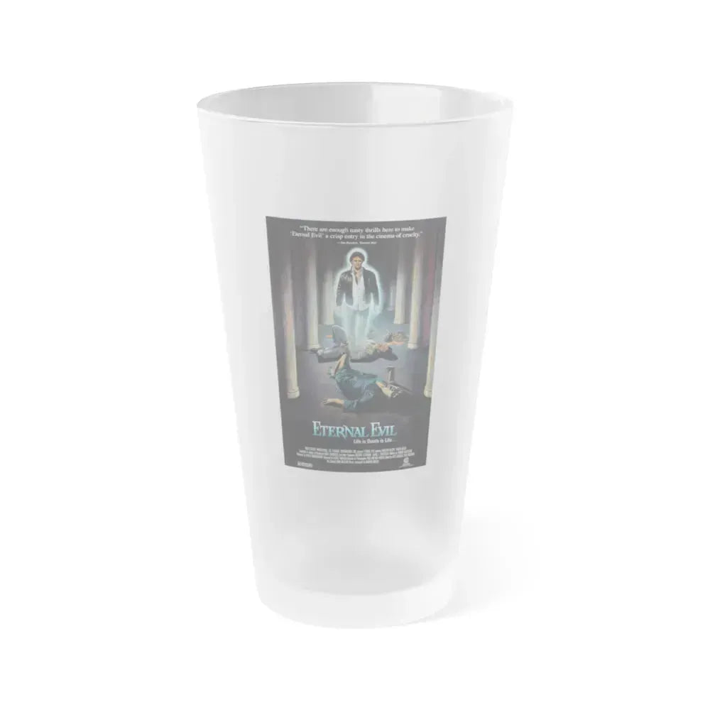 ETERNAL EVIL 1985 Movie Poster - Frosted Pint Glass 16oz 16oz Frosted - Go Mug Yourself