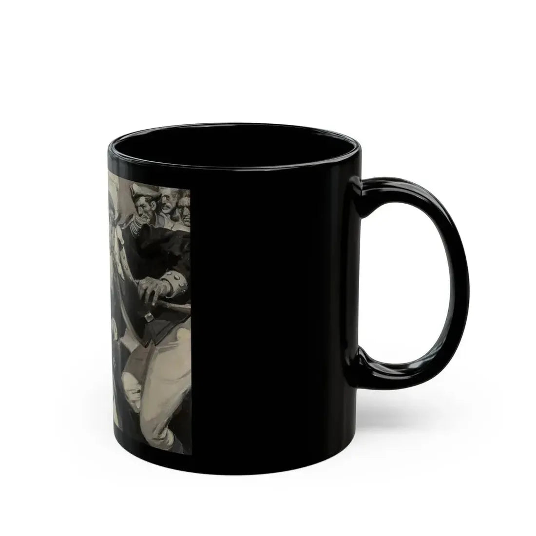Ethan Allen in Battle (atributted) - Black Coffee Mug - Go Mug Yourself