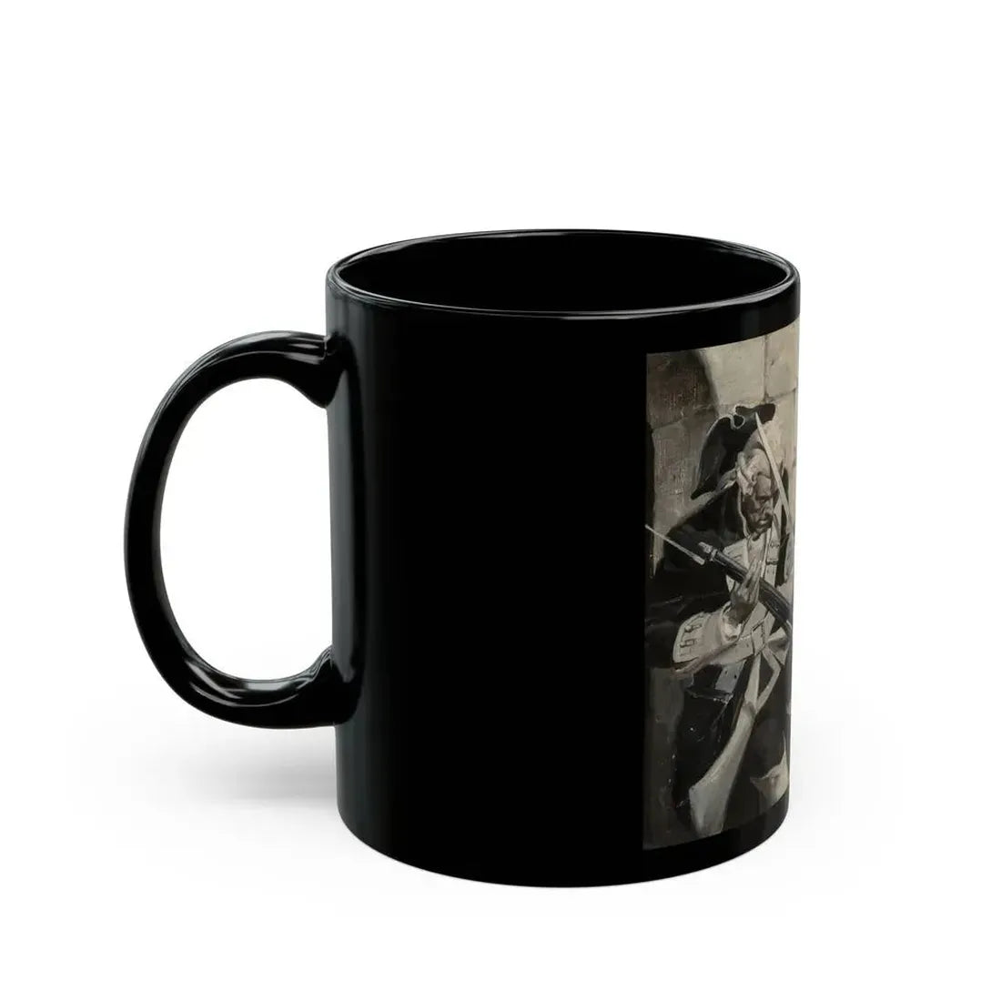Ethan Allen in Battle (atributted) - Black Coffee Mug - Go Mug Yourself