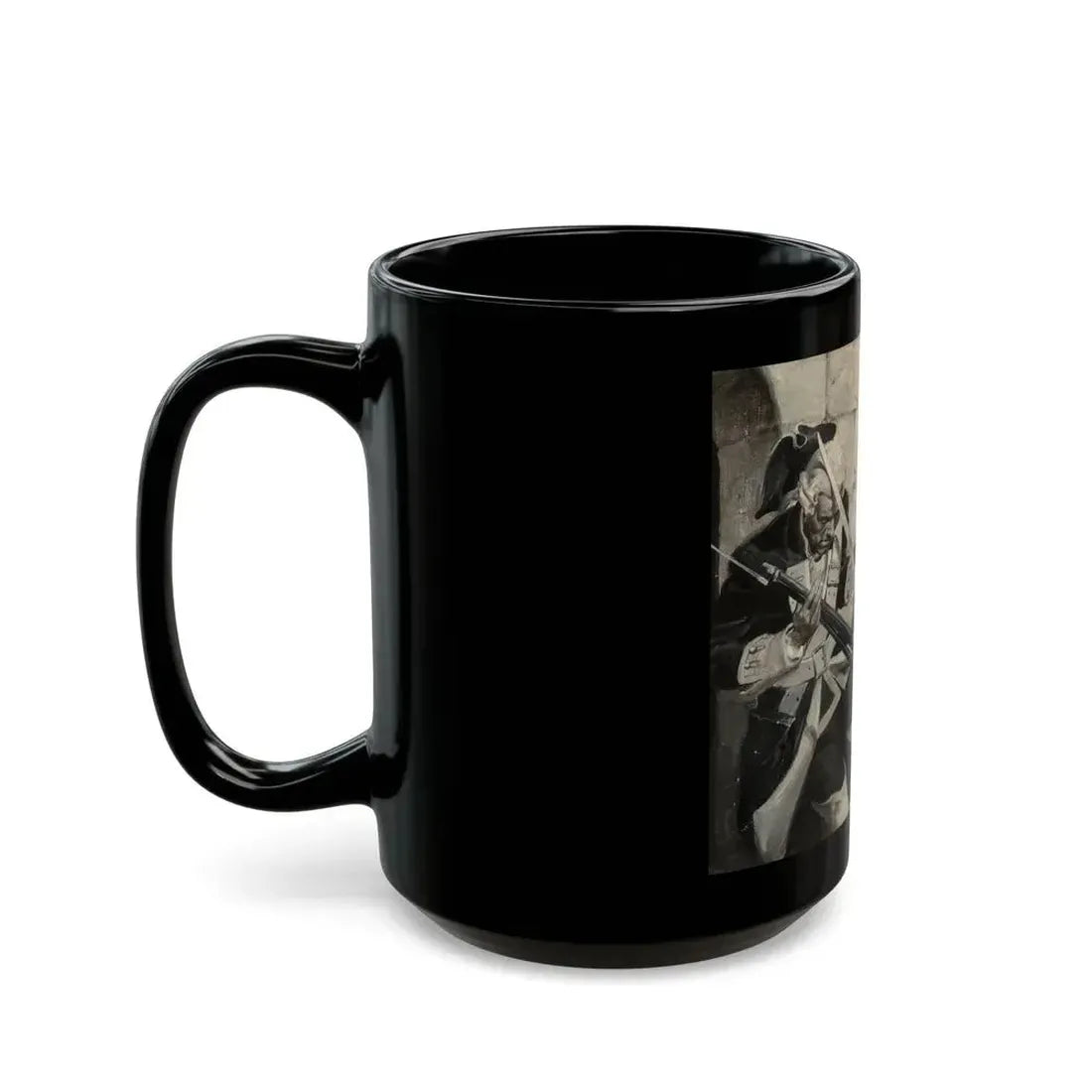 Ethan Allen in Battle (atributted) - Black Coffee Mug - Go Mug Yourself