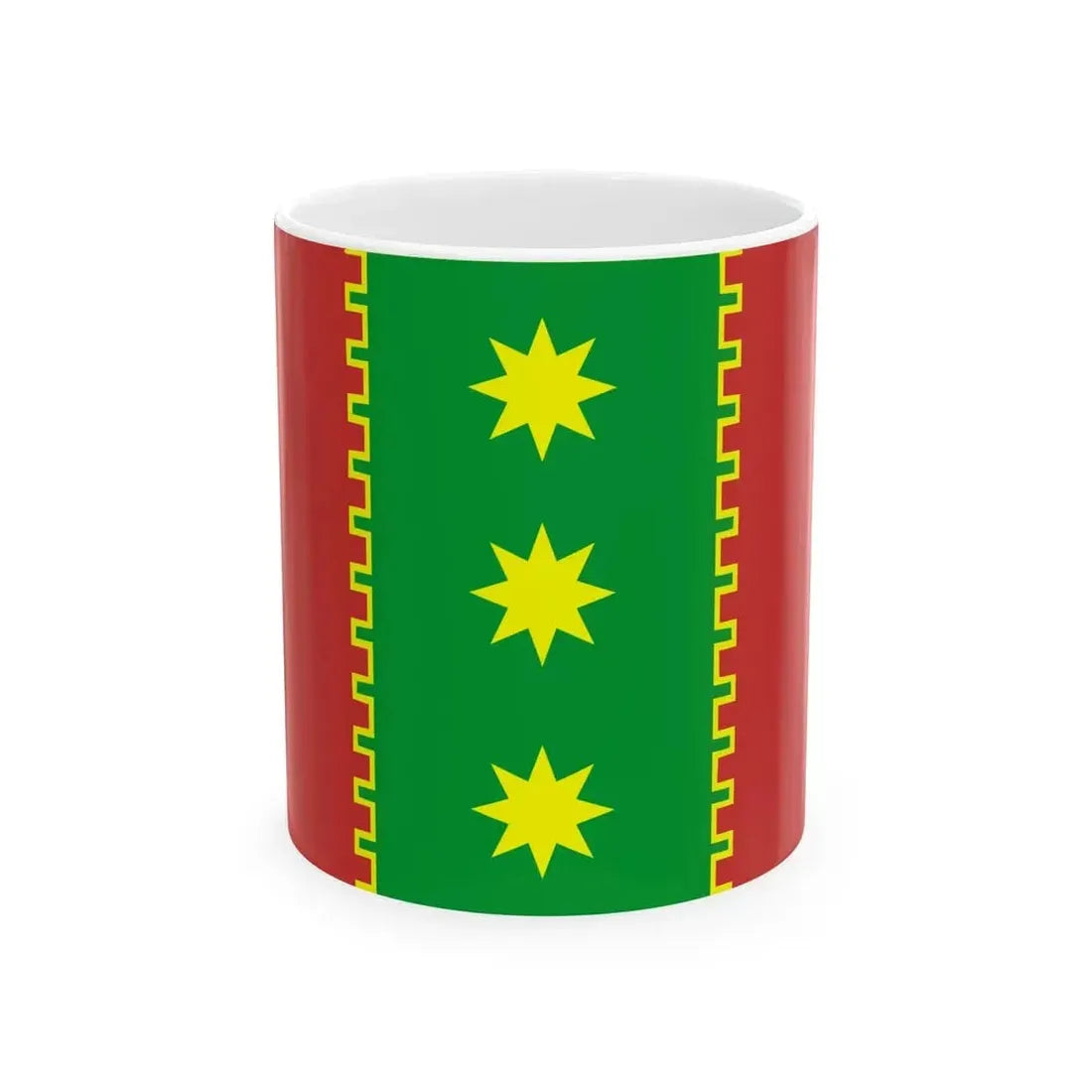 Ethnic flag of Tabasarans (Russia) White Coffee Mug 11oz - Go Mug Yourself