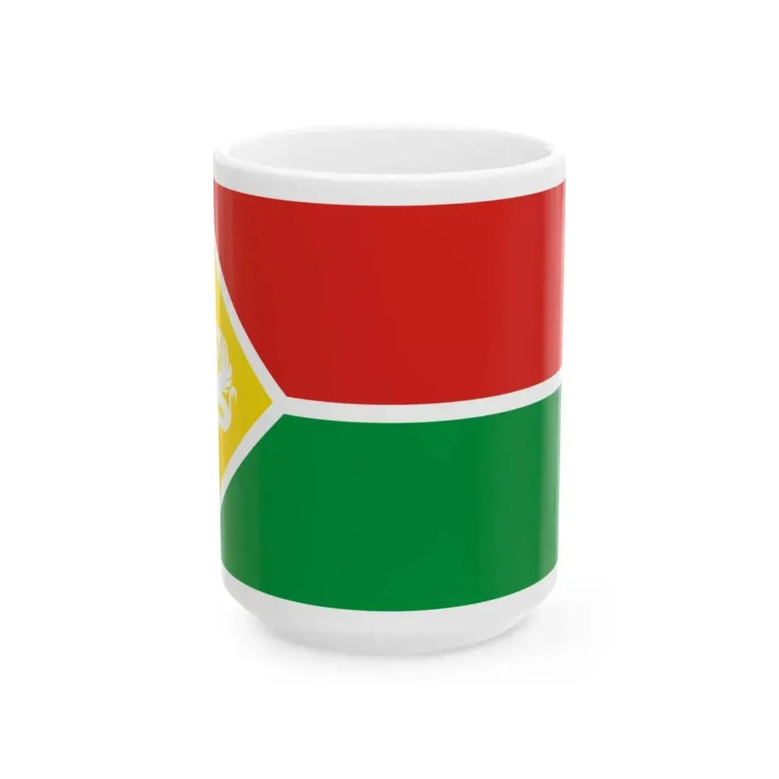 Ethnic flag of Tat people Caucasus (Russia) White Coffee Mug 15oz - Go Mug Yourself