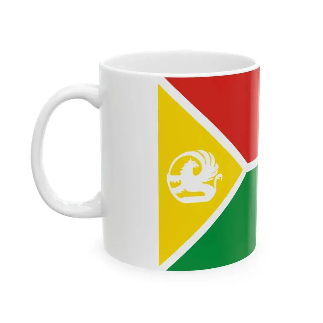 Ethnic flag of Tat people Caucasus (Russia) White Coffee Mug - Go Mug Yourself
