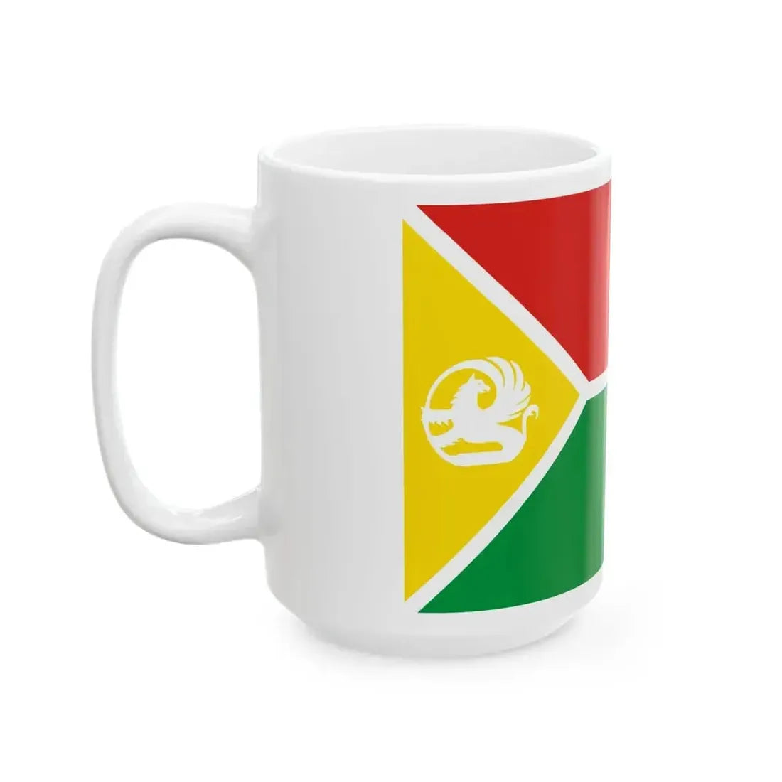 Ethnic flag of Tat people Caucasus (Russia) White Coffee Mug - Go Mug Yourself