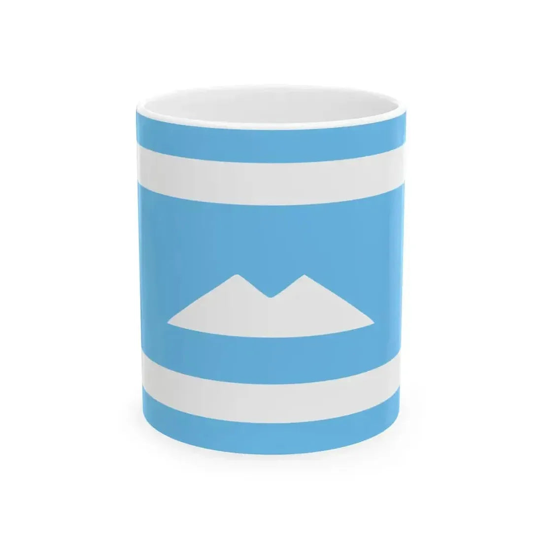 Ethnic flag of the Balkar and Karachay peoples Karachay-Balkaria (Russia) White Coffee Mug 11oz - Go Mug Yourself
