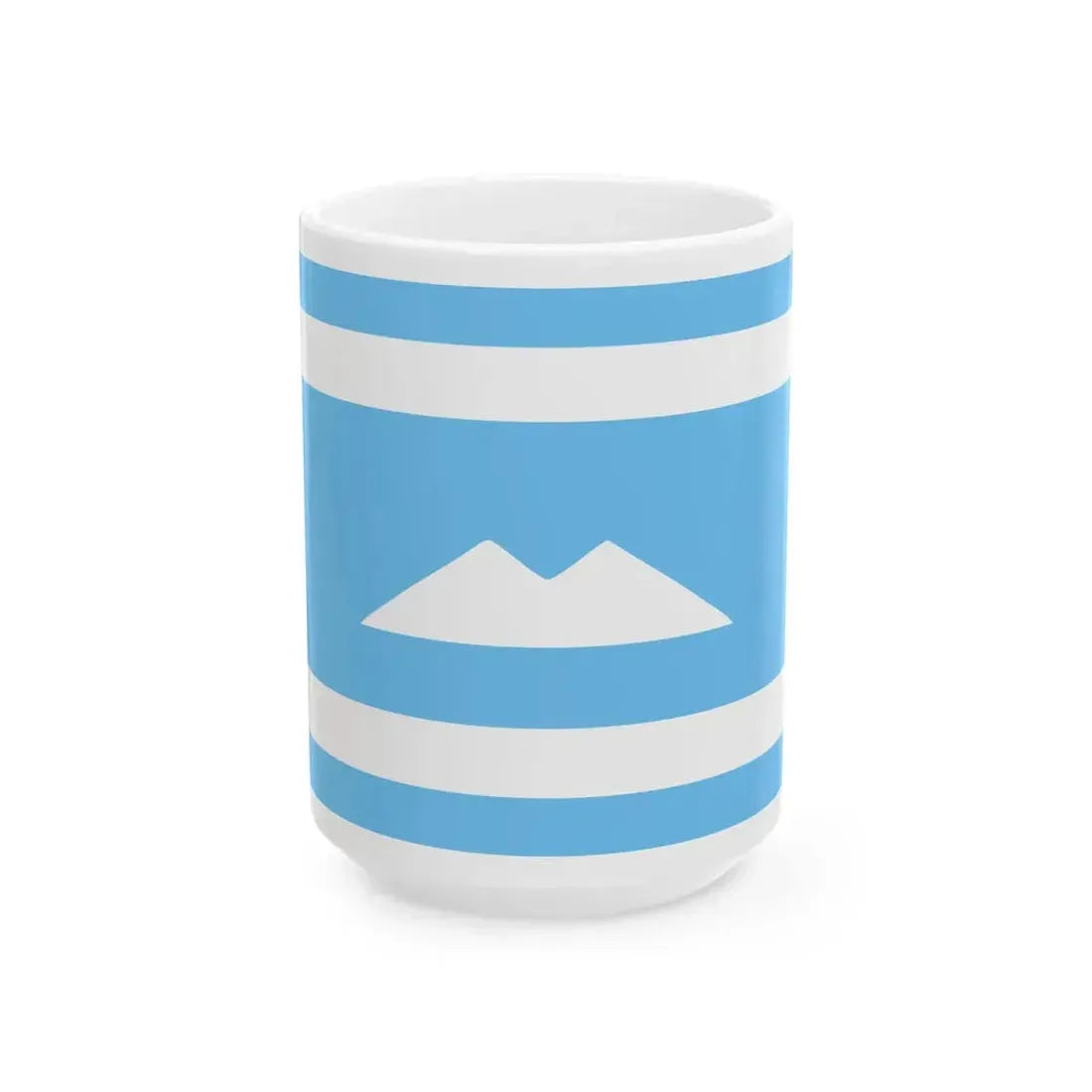 Ethnic flag of the Balkar and Karachay peoples Karachay-Balkaria (Russia) White Coffee Mug 15oz - Go Mug Yourself