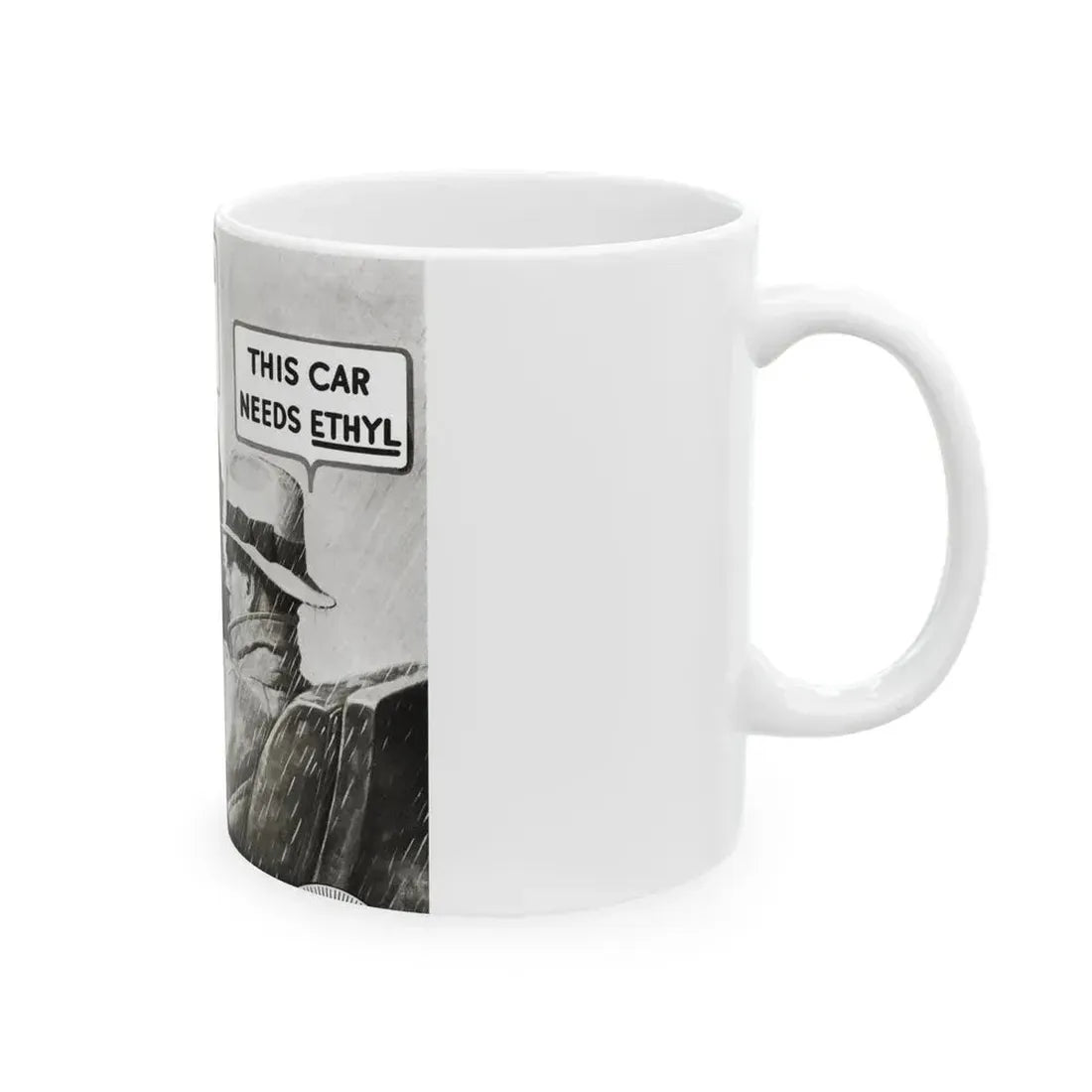 Ethyl advertisement, Redbook, December 1933 - White Coffee Mug - Go Mug Yourself