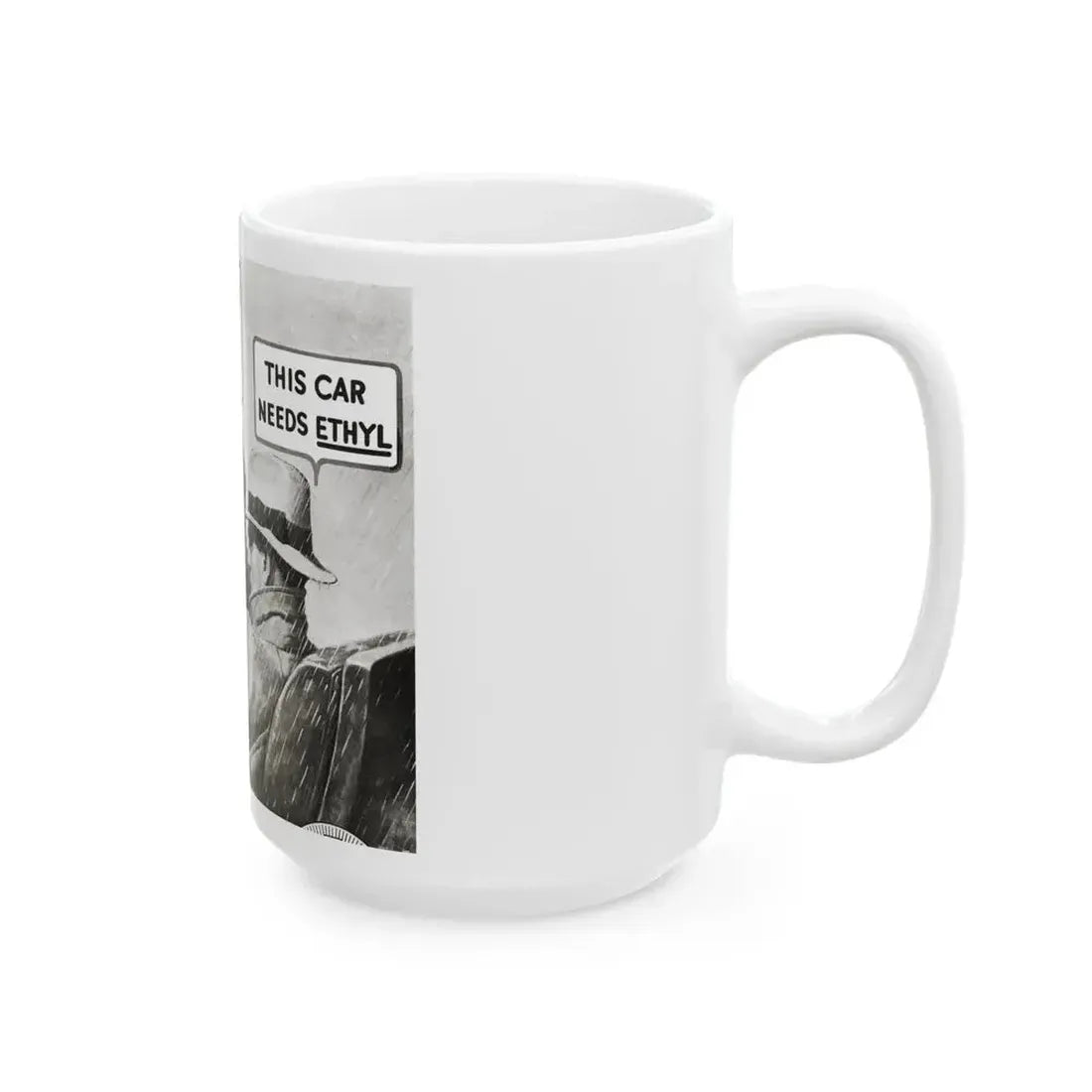 Ethyl advertisement, Redbook, December 1933 - White Coffee Mug - Go Mug Yourself