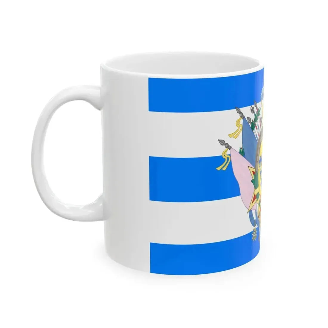 Etrurian Kingdom and War Flag with Great Royal Coat of Arms (Italy) White Coffee Mug - Go Mug Yourself