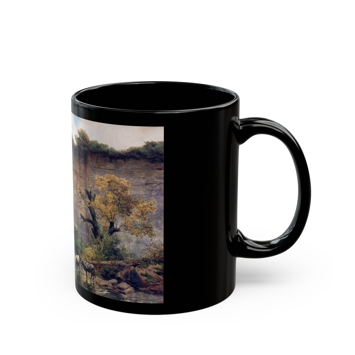 Ettore Roesler Franz (1845-1907) Unknown title - Black Coffee Mug-Go Mug Yourself