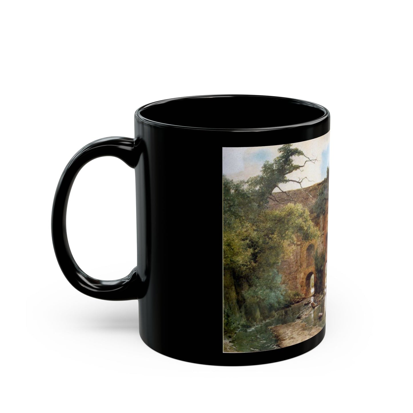 Ettore Roesler Franz (1845-1907) Unknown title - Black Coffee Mug-Go Mug Yourself