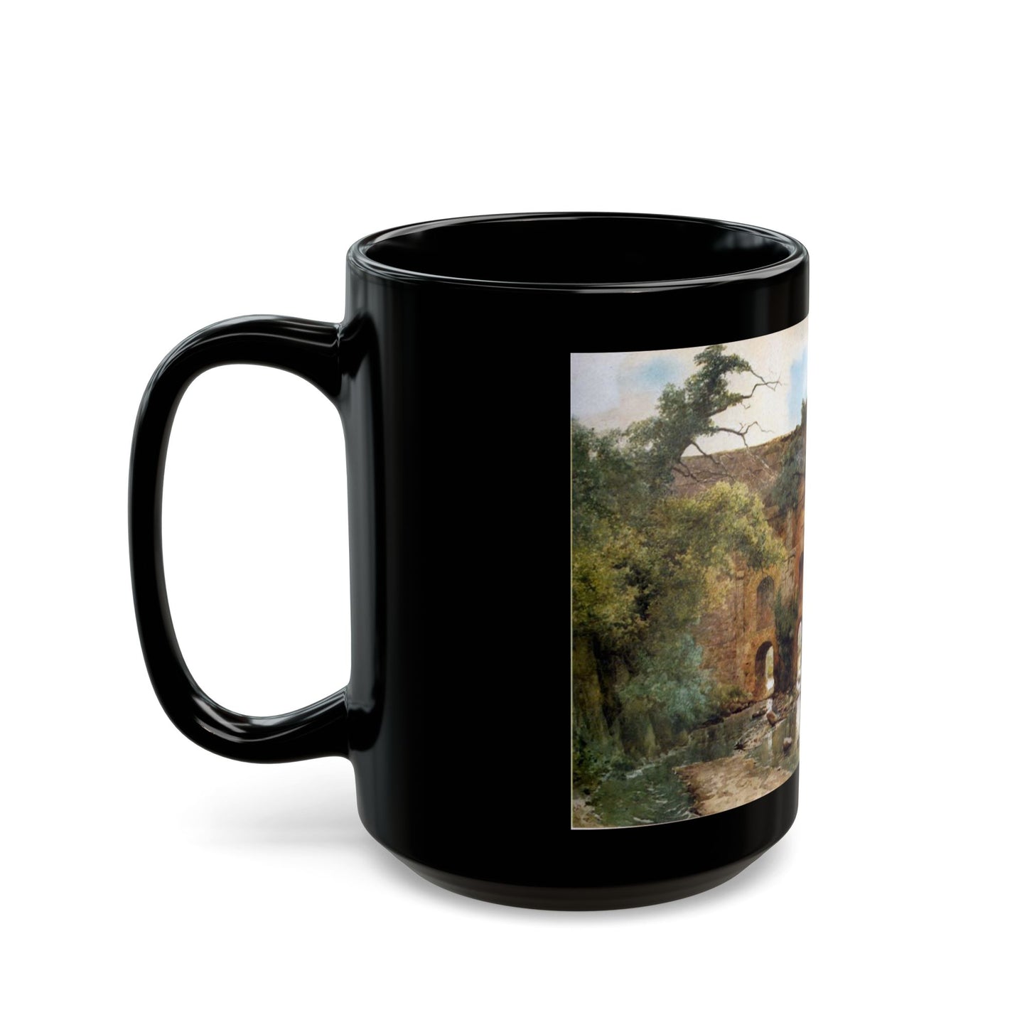 Ettore Roesler Franz (1845-1907) Unknown title - Black Coffee Mug-Go Mug Yourself