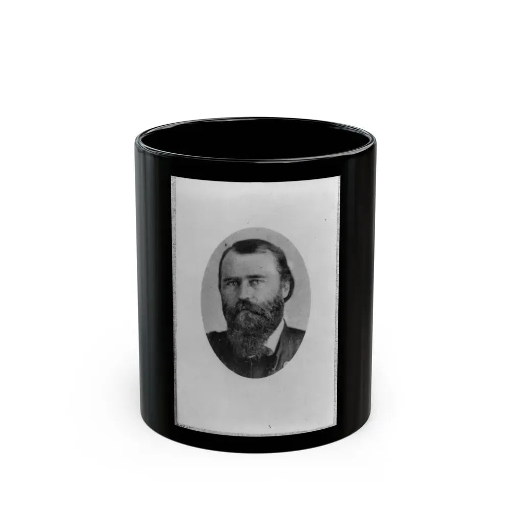Eugene A. Carr, Colonel 3d Ill. Cavalry, Oval Bust Portrait, Facing Left (U.S. Civil War) Black Coffee Mug 11oz - Go Mug Yourself