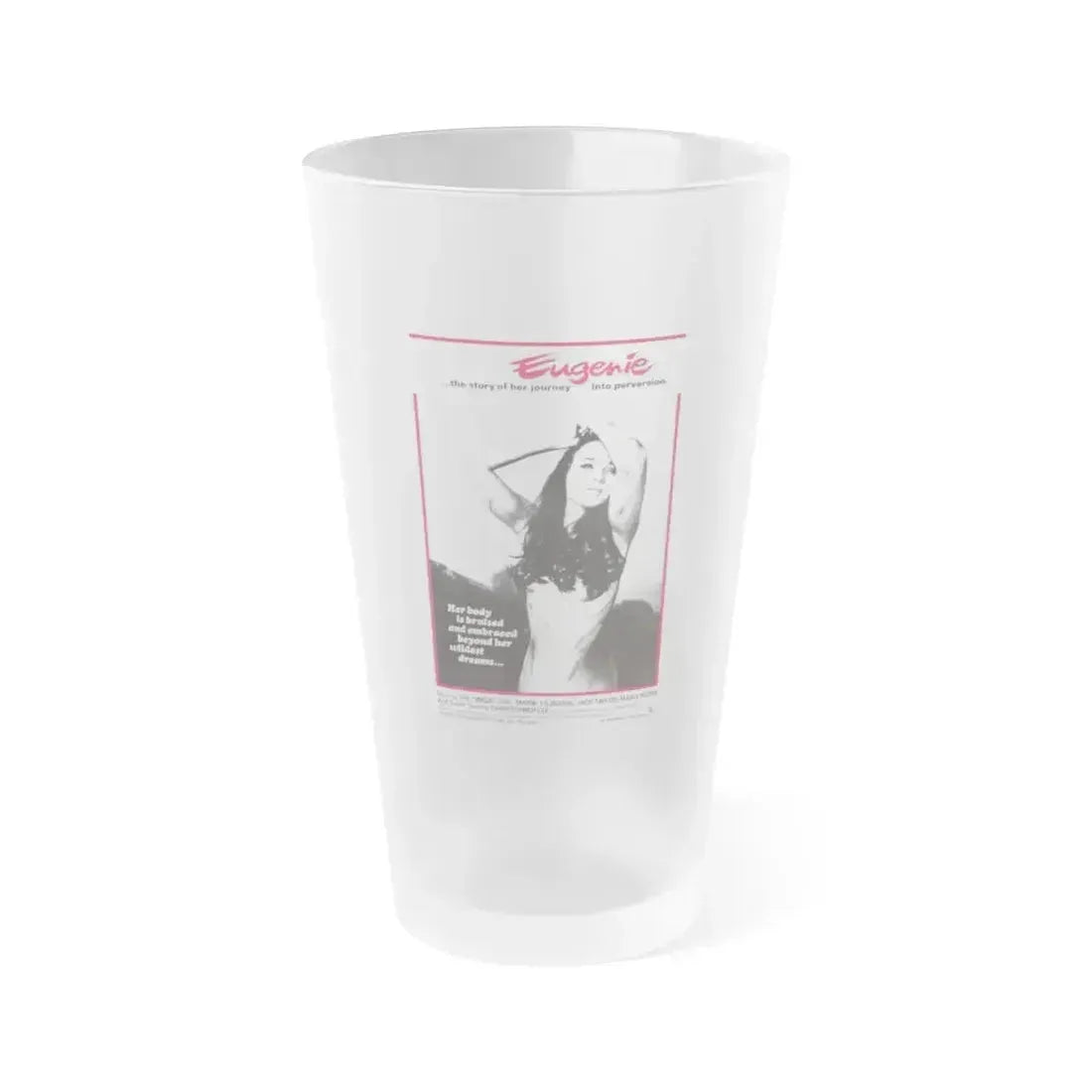 EUGENIE THE STORY OF HER JOURNEY INTO PERVERSION 1970 Movie Poster - Frosted Pint Glass 16oz 16oz Frosted - Go Mug Yourself