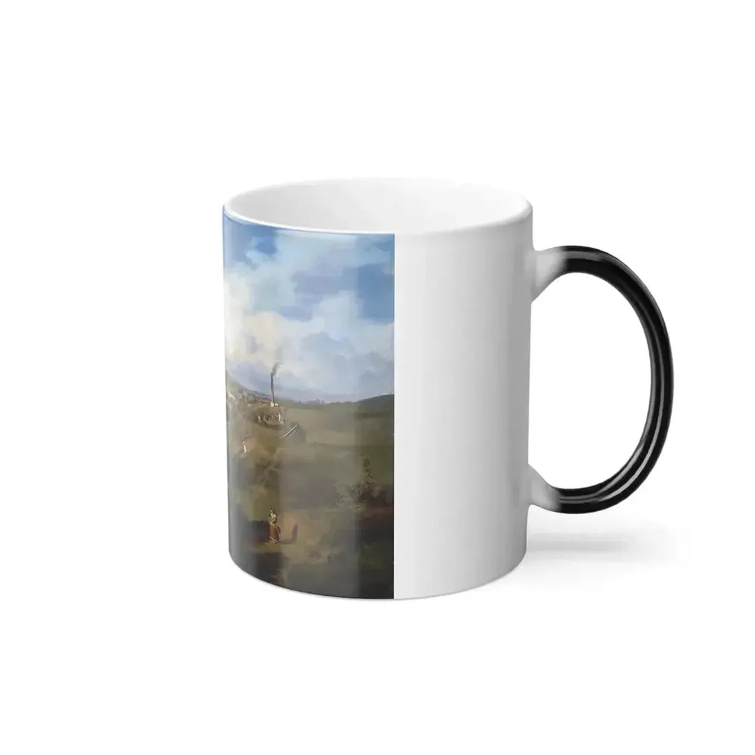 Eugenio Landesio (1809-1879) Hacienda de Velasquez, Province of Hidalgo, Mexico - Oil on canvas - Color Changing Mug 11oz - Go Mug Yourself