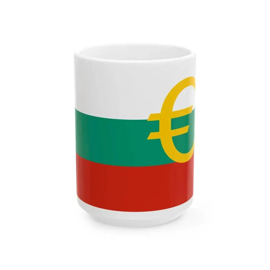 Euro et Bulgarie (Bulgaria) White Coffee Mug 15oz - Go Mug Yourself