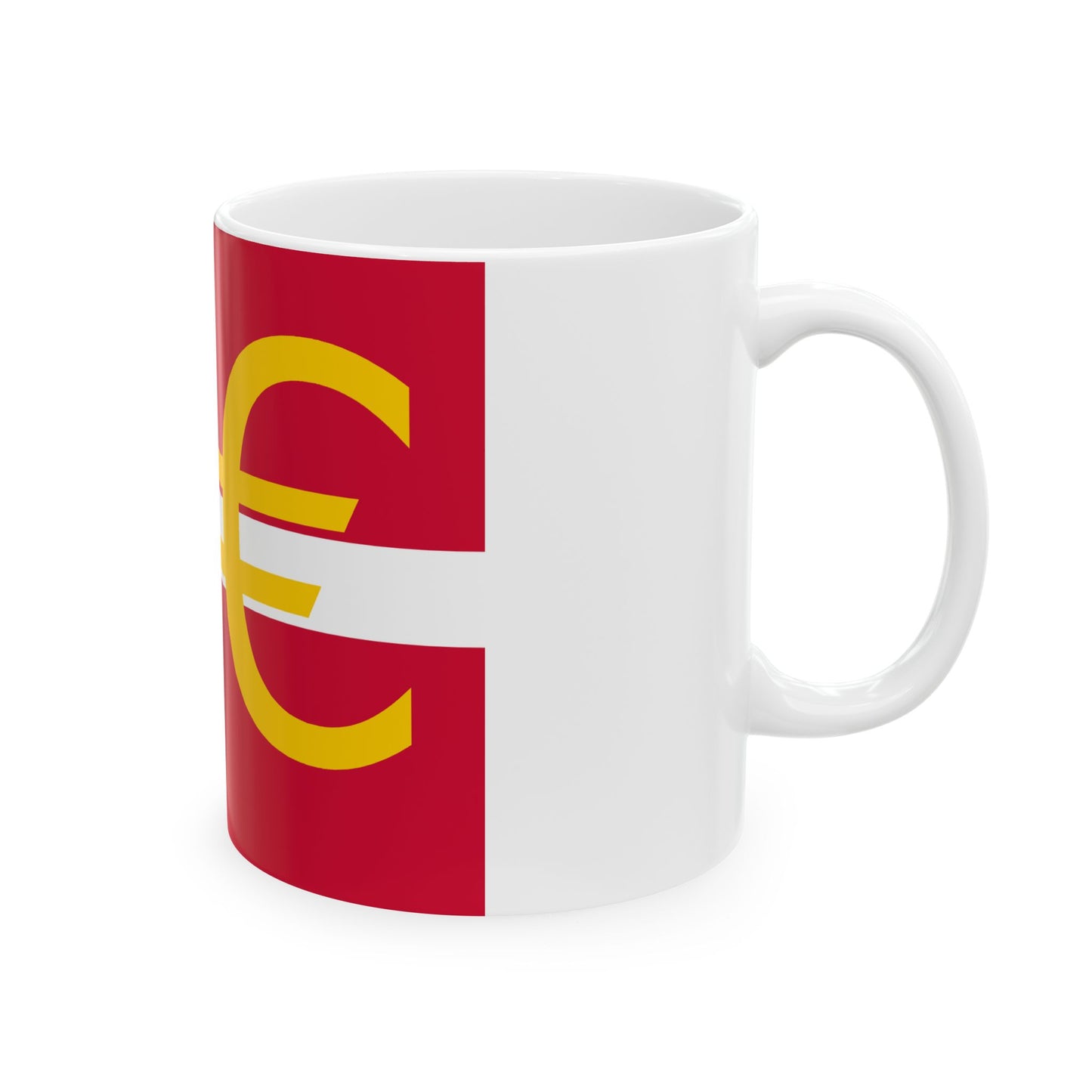 Euro et Danemark (Denmark) White Coffee Mug-Go Mug Yourself