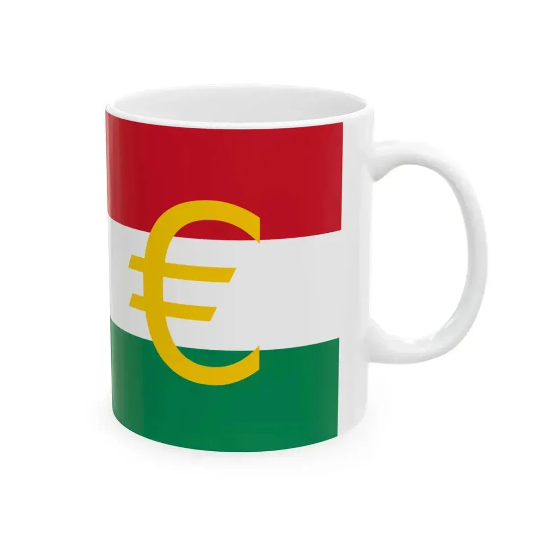 Euro et Hongrie (Hungary) White Coffee Mug - Go Mug Yourself