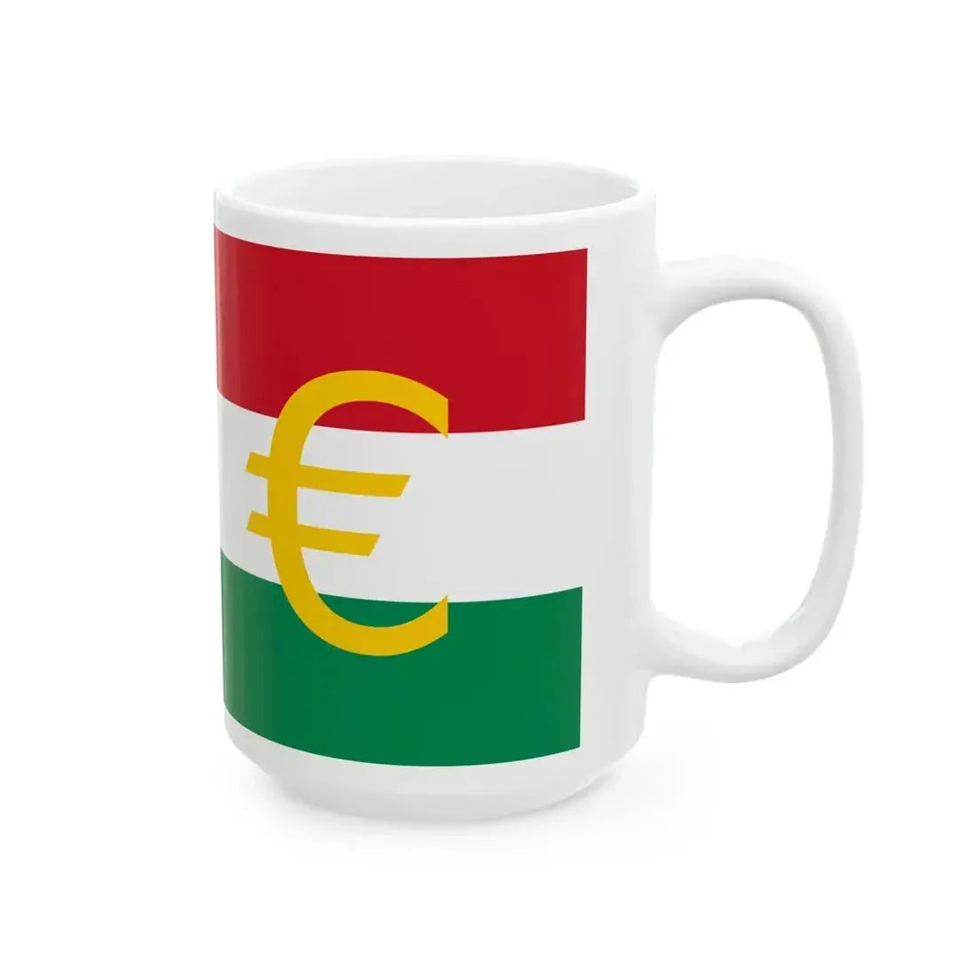 Euro et Hongrie (Hungary) White Coffee Mug - Go Mug Yourself