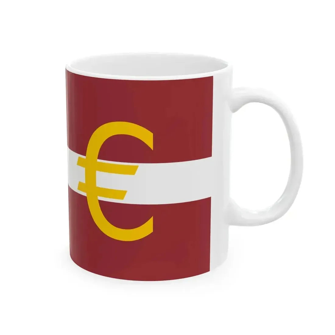 Euro et Lettonie (Latvia) White Coffee Mug - Go Mug Yourself