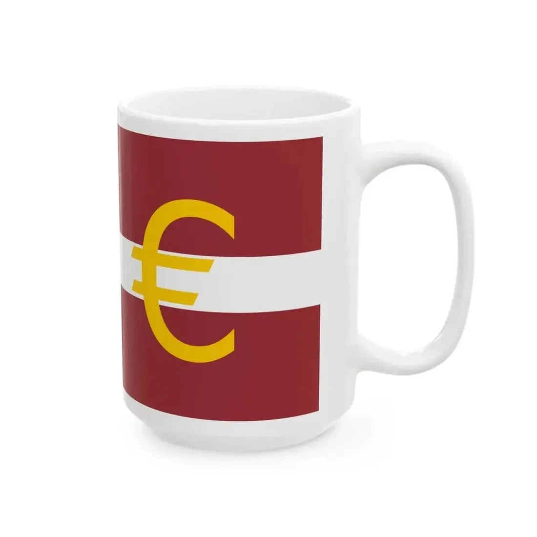 Euro et Lettonie (Latvia) White Coffee Mug - Go Mug Yourself