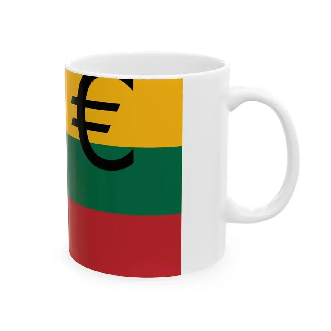Euro et Lituanie (Lithuania) White Coffee Mug - Go Mug Yourself