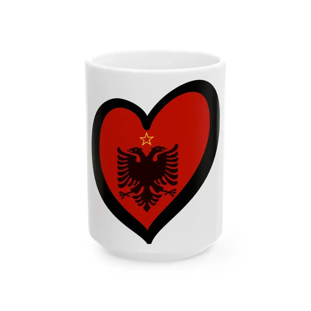 EuroAlbania 1946-1992 (Albania) White Coffee Mug 15oz - Go Mug Yourself