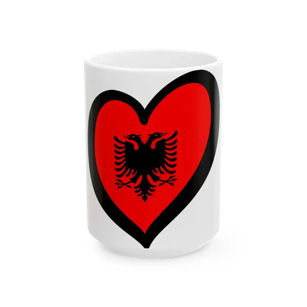 EuroAlbania (Albania) White Coffee Mug 15oz - Go Mug Yourself