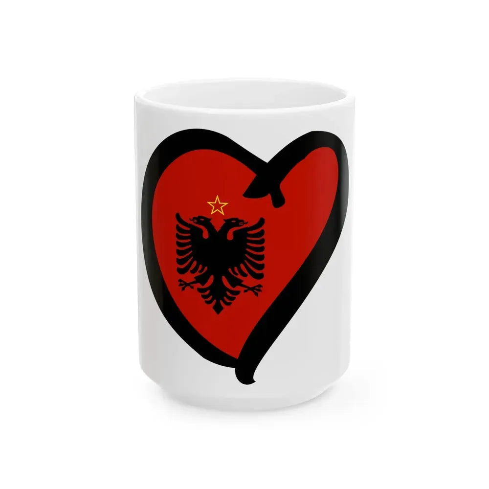 EuroAlbaniaAnterior 1946-1992 (Albania) White Coffee Mug 15oz - Go Mug Yourself