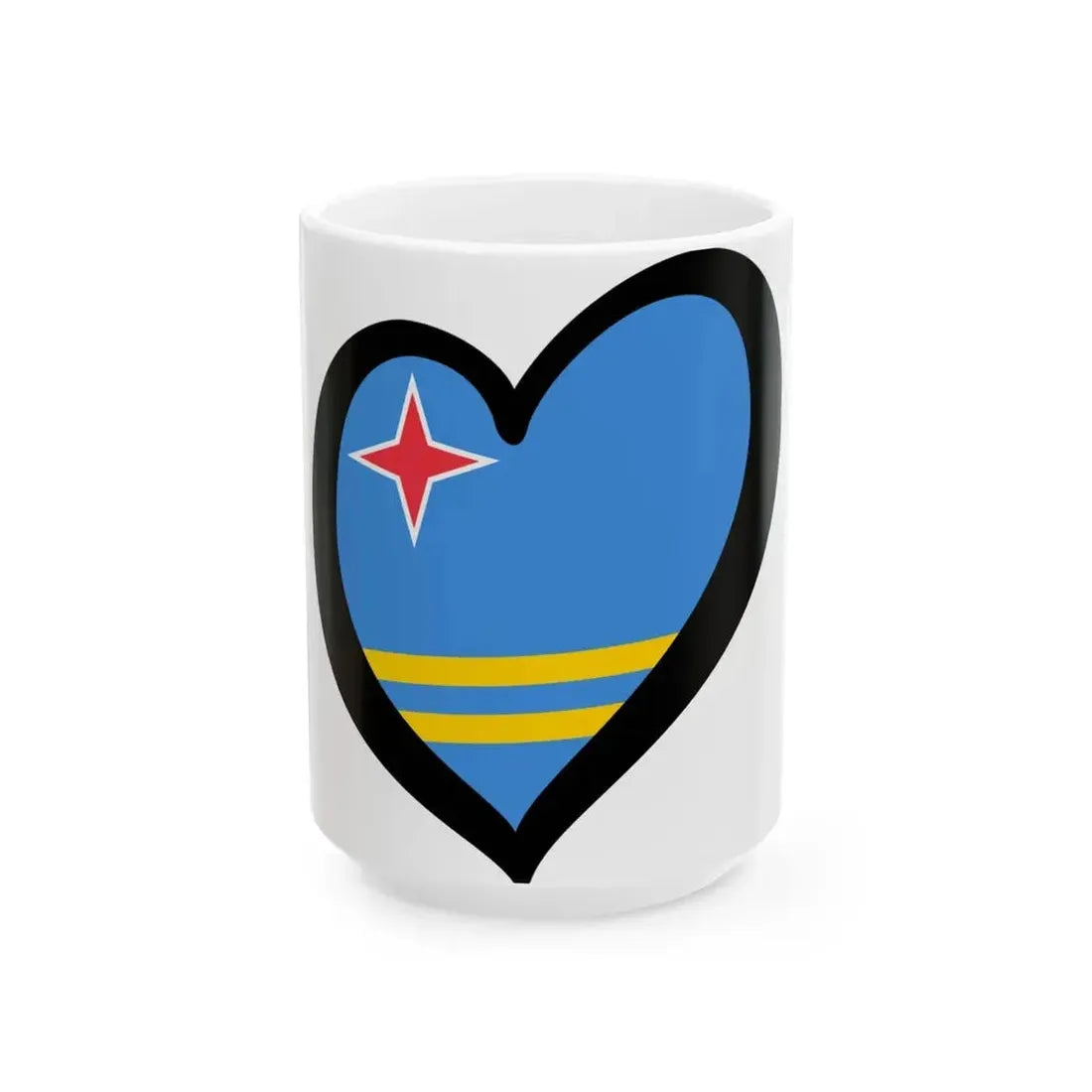 EuroAruba (Netherlands) White Coffee Mug 15oz - Go Mug Yourself