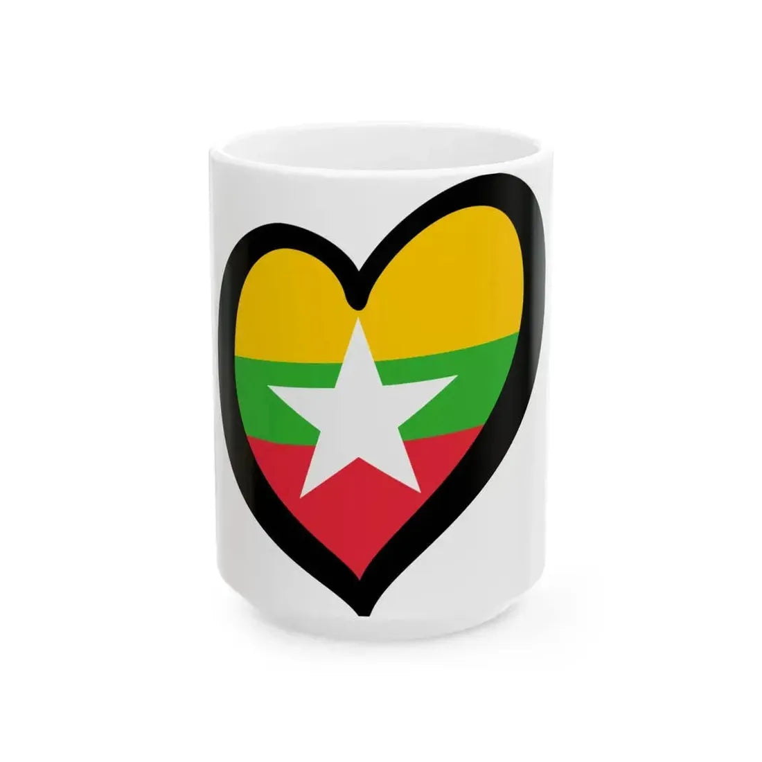 EuroBirmania (Myanmar) White Coffee Mug 15oz - Go Mug Yourself