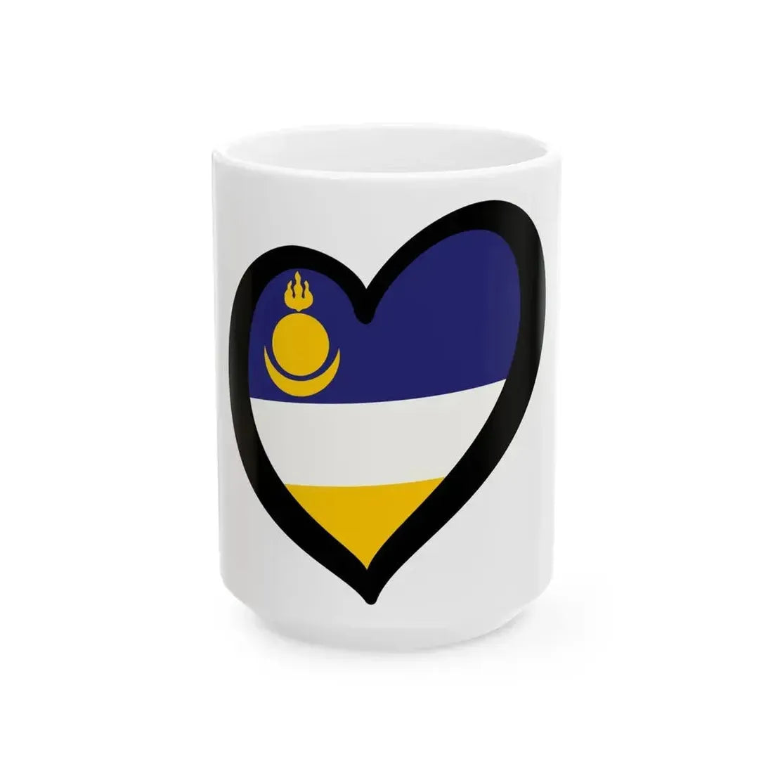EuroBuriatia (Russia) White Coffee Mug 15oz - Go Mug Yourself