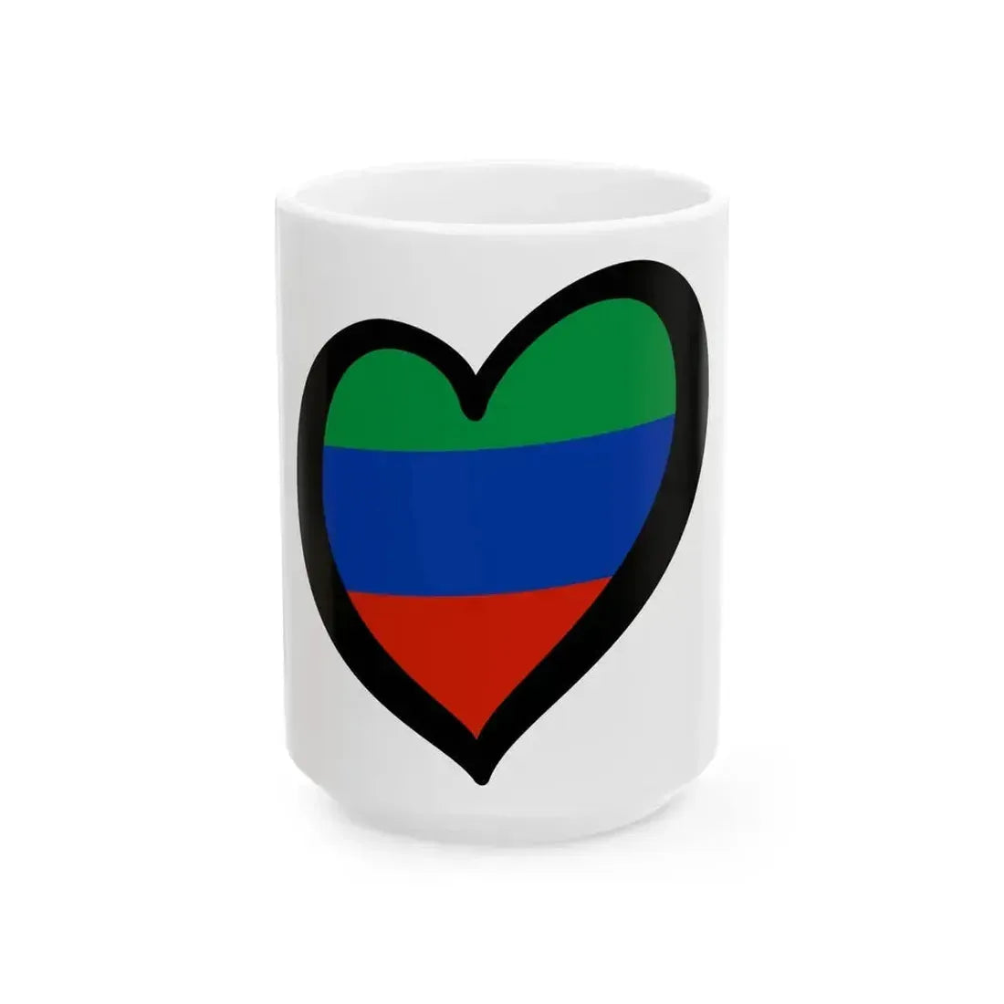 EuroDaguestan (Russia) White Coffee Mug 15oz - Go Mug Yourself
