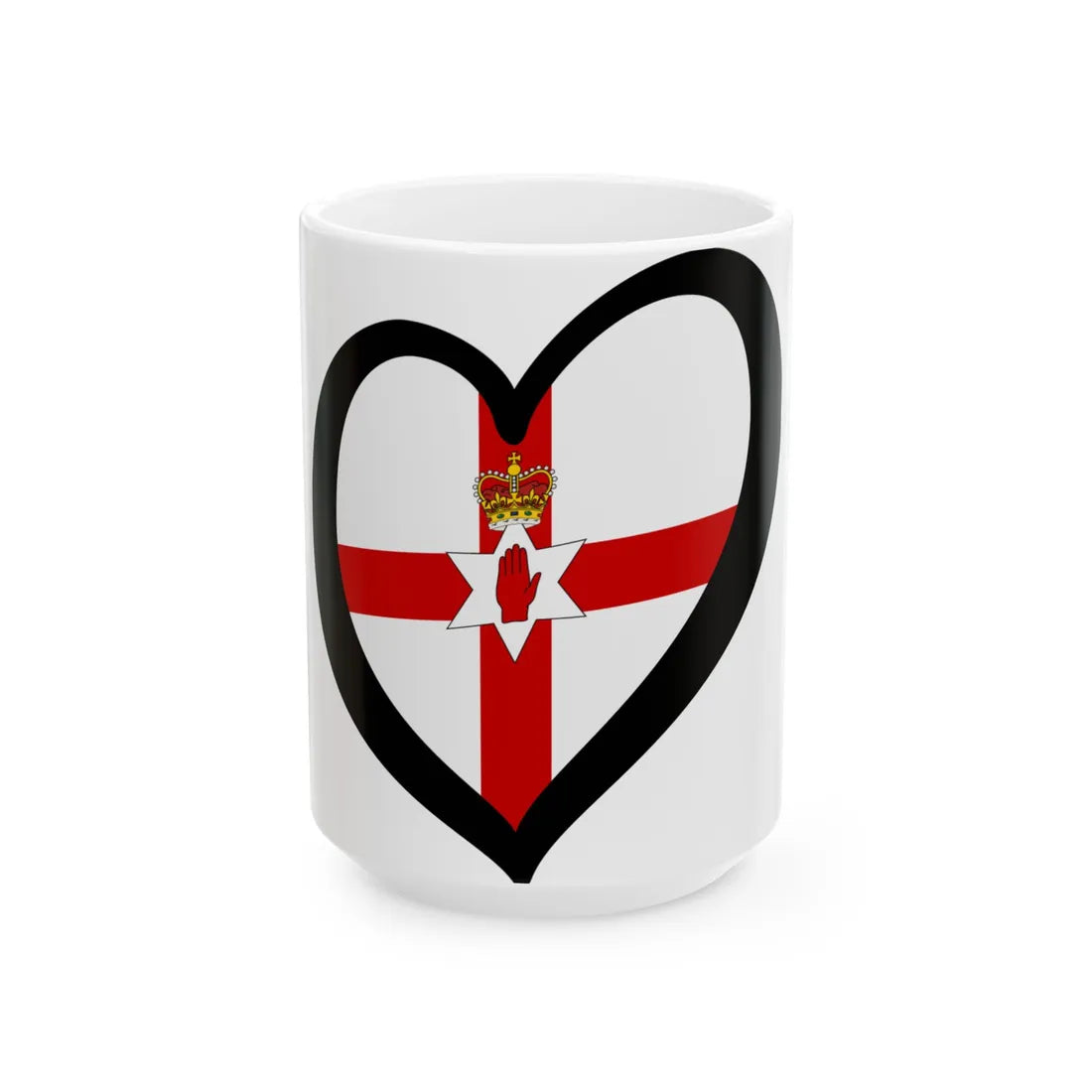 EuroIrlanda del Norte (Ireland) White Coffee Mug 15oz - Go Mug Yourself