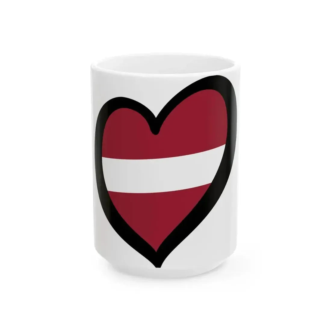 EuroLetonia (Latvia) White Coffee Mug 15oz - Go Mug Yourself