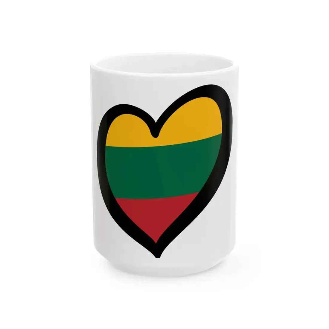 EuroLithuania (Lithuania) White Coffee Mug 15oz - Go Mug Yourself