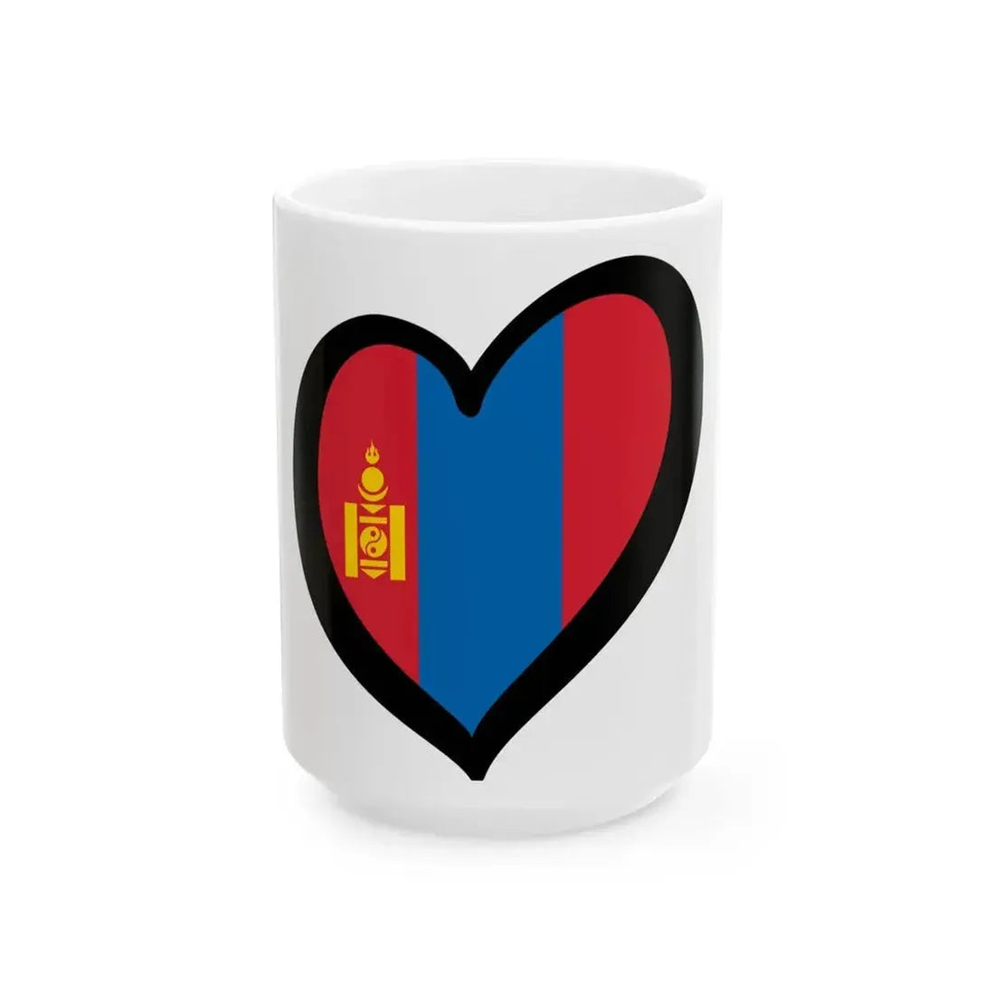 EuroMongolia (Mongolia) White Coffee Mug 15oz - Go Mug Yourself