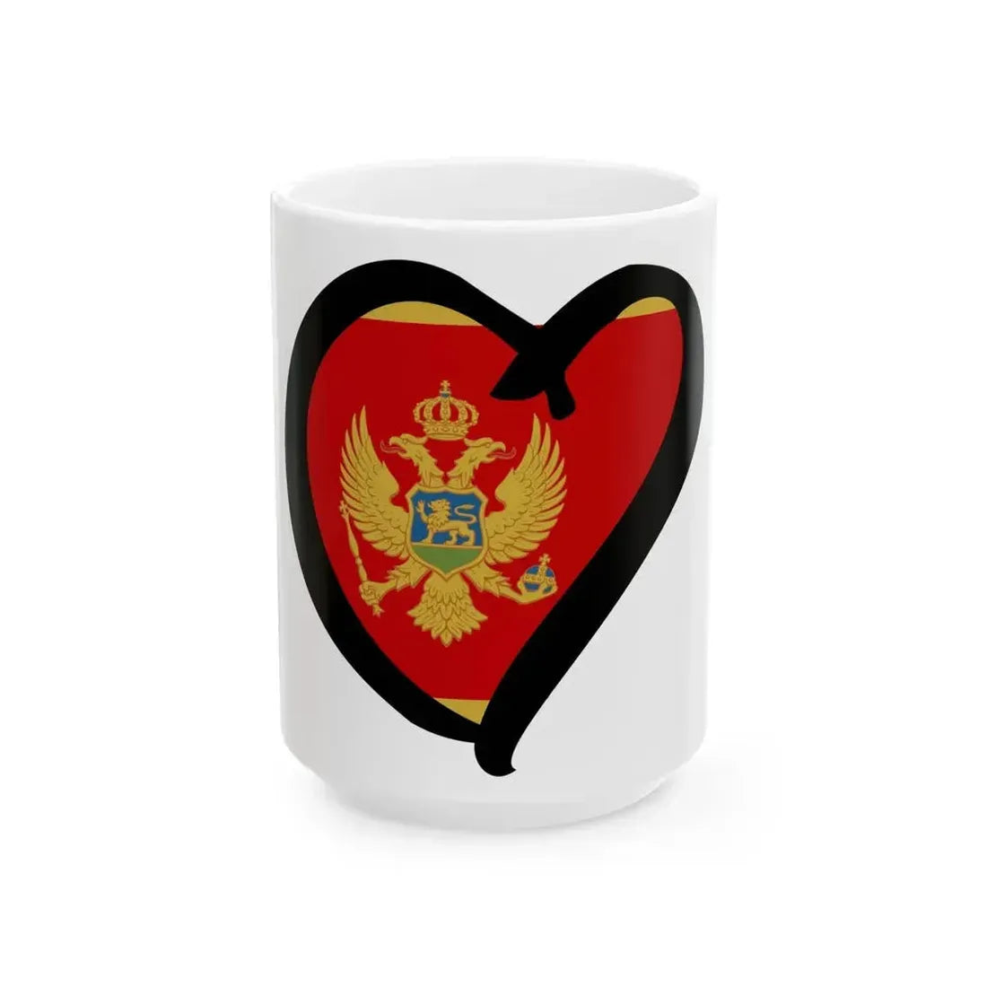 EuroMontenegroAnterior (Montenegro) White Coffee Mug 15oz - Go Mug Yourself