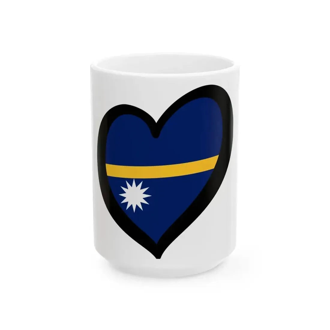 EuroNauru (Nauru) White Coffee Mug 15oz - Go Mug Yourself