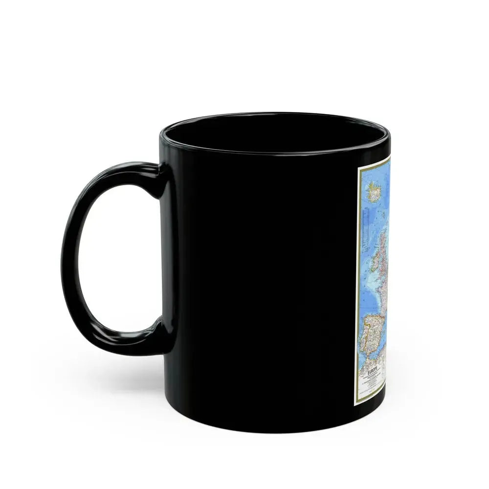 Europe (1977) (Map) Black Coffee Mug - Go Mug Yourself