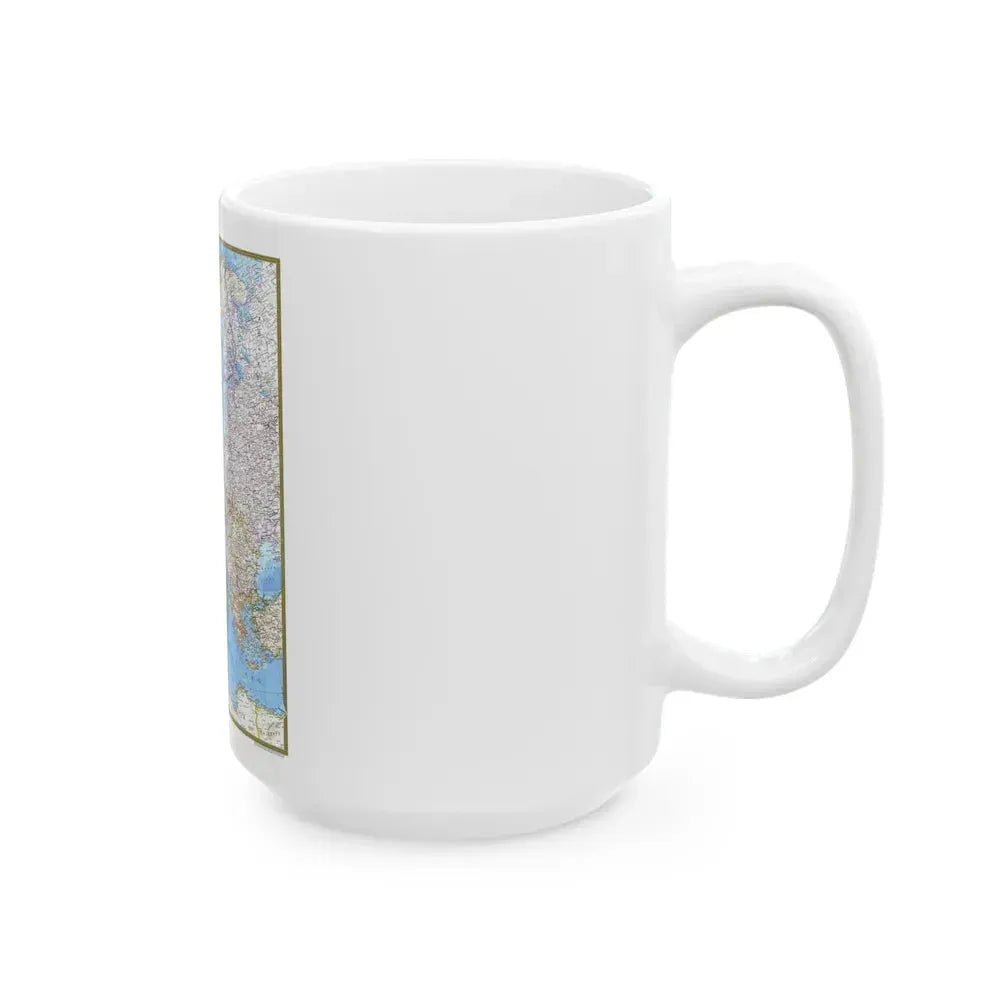 Europe (1977) (Map) White Coffee Mug - Go Mug Yourself