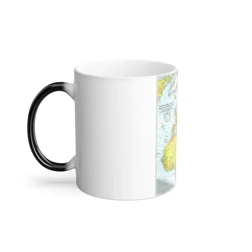 Europe, Africa, and Western Asia - Theater of War (1942) (Map) Color Changing Mug 11oz - Go Mug Yourself