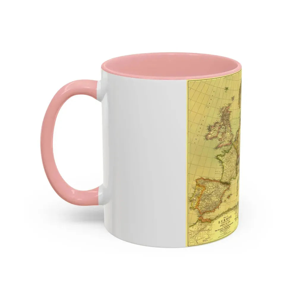 Europe and Africa and Asia (1915) (Map) Accent Coffee Mug - Go Mug Yourself