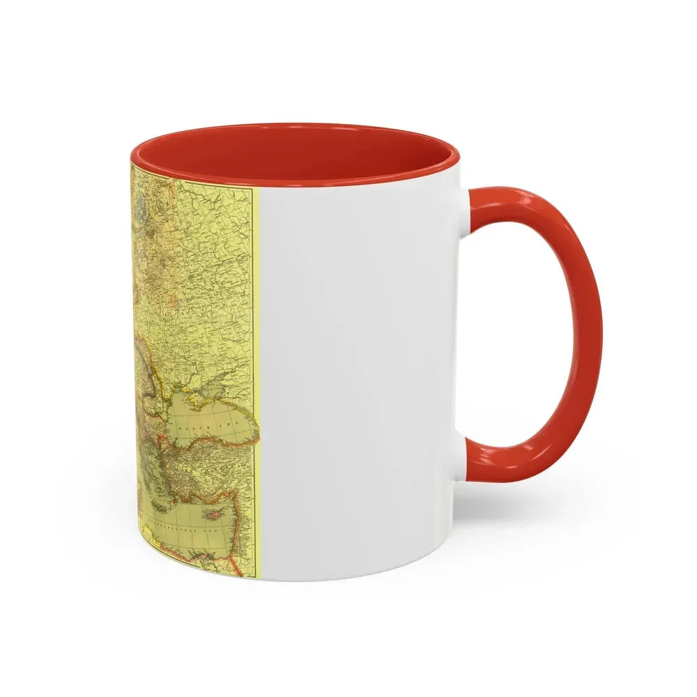 Europe and Africa and Asia (1915) (Map) Accent Coffee Mug - Go Mug Yourself