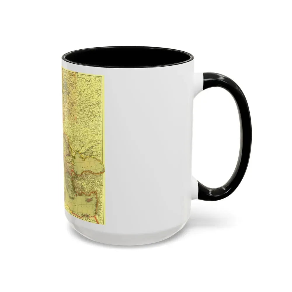 Europe and Africa and Asia (1915) (Map) Accent Coffee Mug - Go Mug Yourself