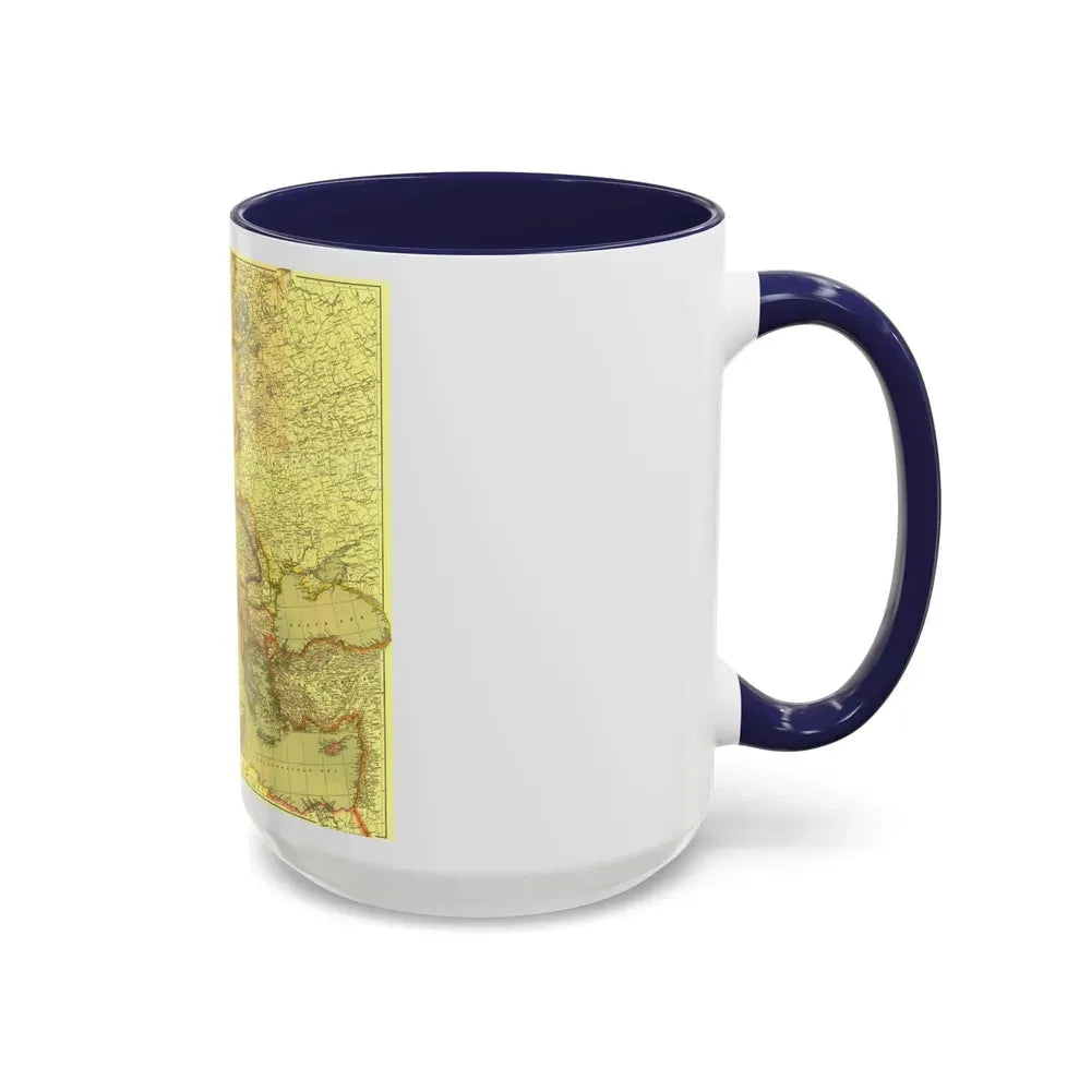 Europe and Africa and Asia (1915) (Map) Accent Coffee Mug - Go Mug Yourself
