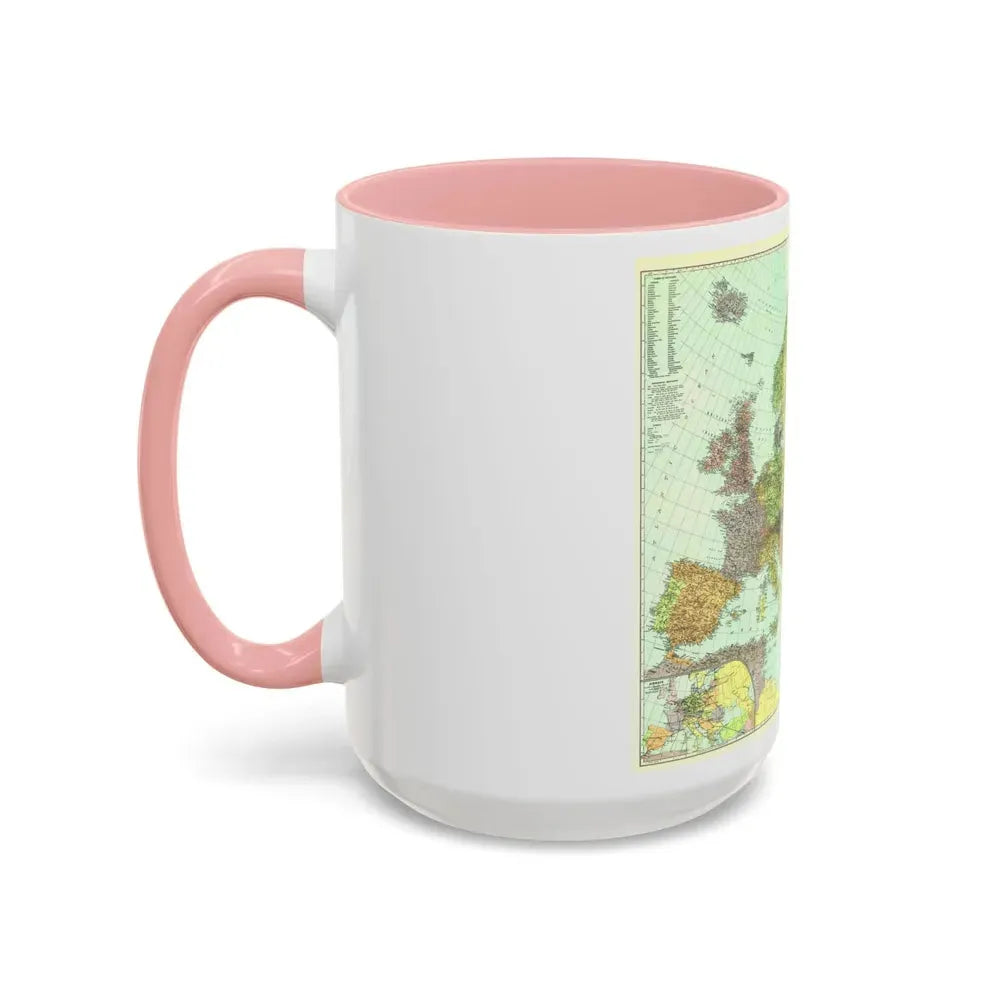 Europe and the Near East (1929) (Map) Accent Coffee Mug - Go Mug Yourself